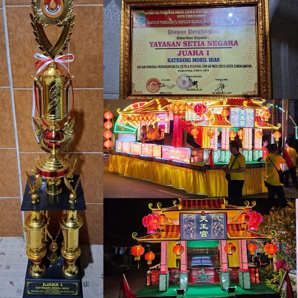 YSN Juara 1 Pawai Mobil Hias Festival Cap Go Meh Singkawang 2025